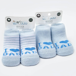 Комплект махровых носков из двух пар Olay для новорожденных