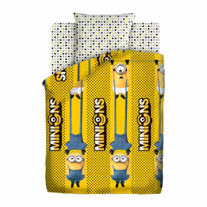 Комплект постельного белья 1,5 спальный "Миньоны 2" Black and yellow