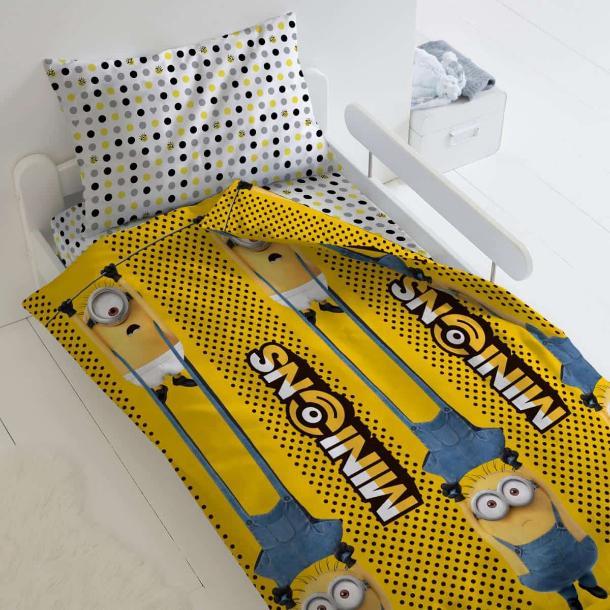 Комплект постельного белья 1,5 спальный "Миньоны 2" Black and yellow