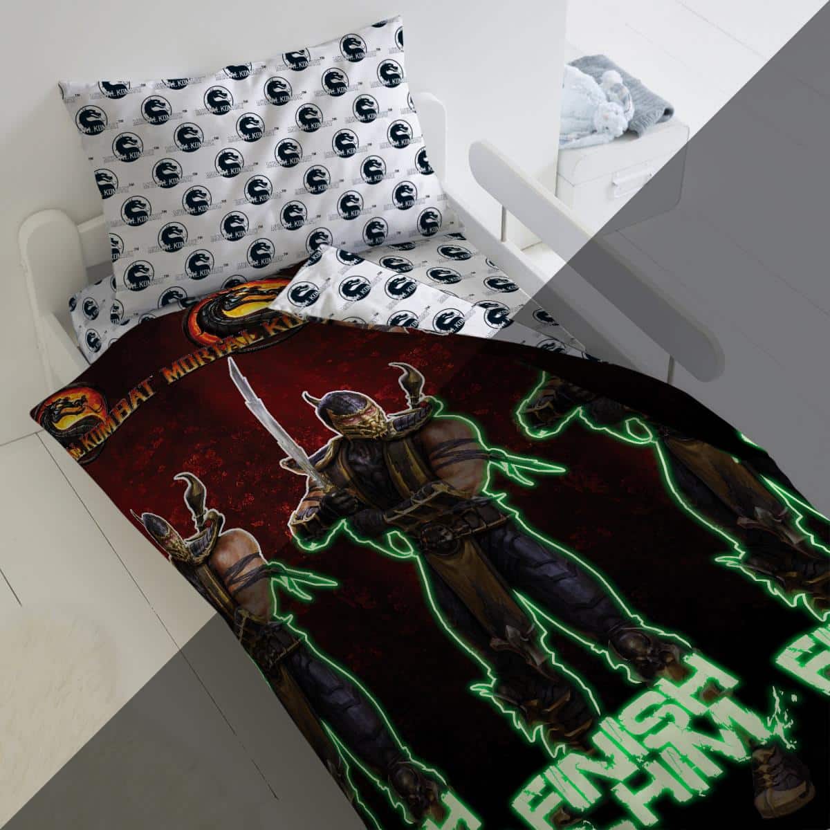 Комплект постельного белья 1,5 спальный "Mortal Kombat" Neon Скорпион