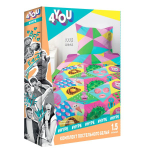 Комплект постельного белья 1,5 спальный "4YOU" Креативный коллаж