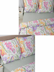 Комплект постельного белья 2 спальный с европростыней Традиция Floral
