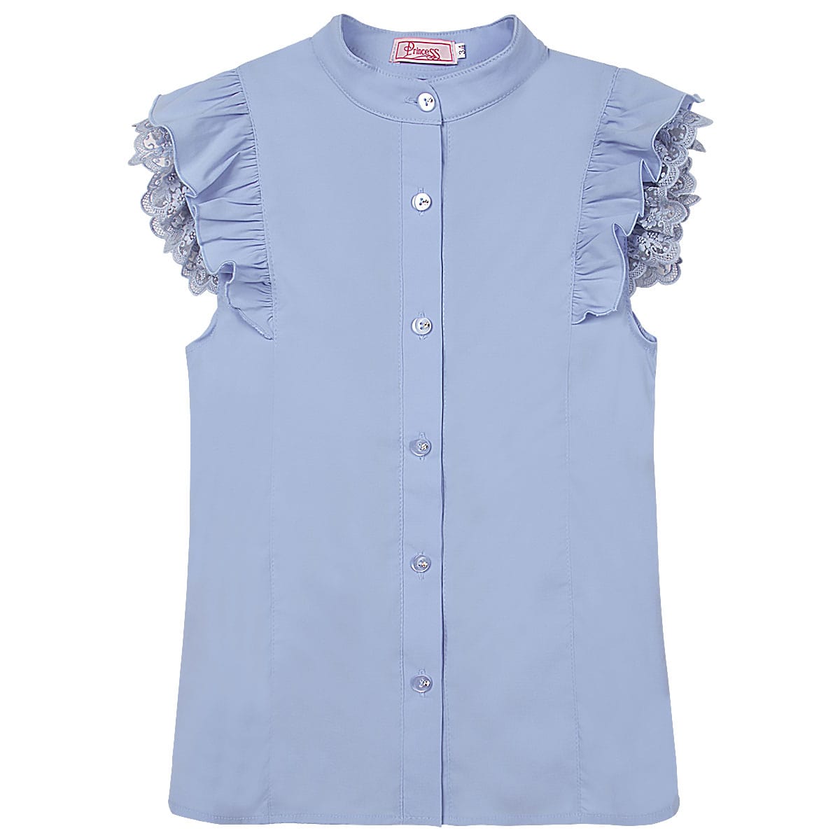 Блузка Техноткань голубого цвета для девочки