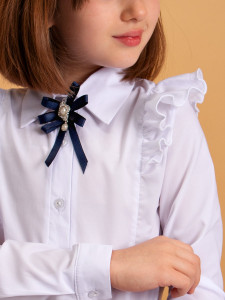 Блузка для девочки с брошью Соль&Перец