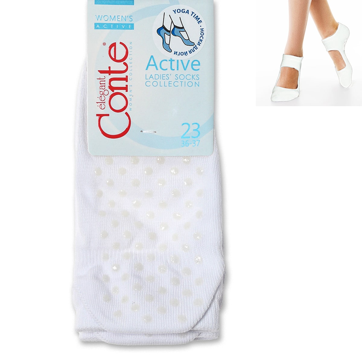 Носки для йоги нескользящие Conte elegant женские
