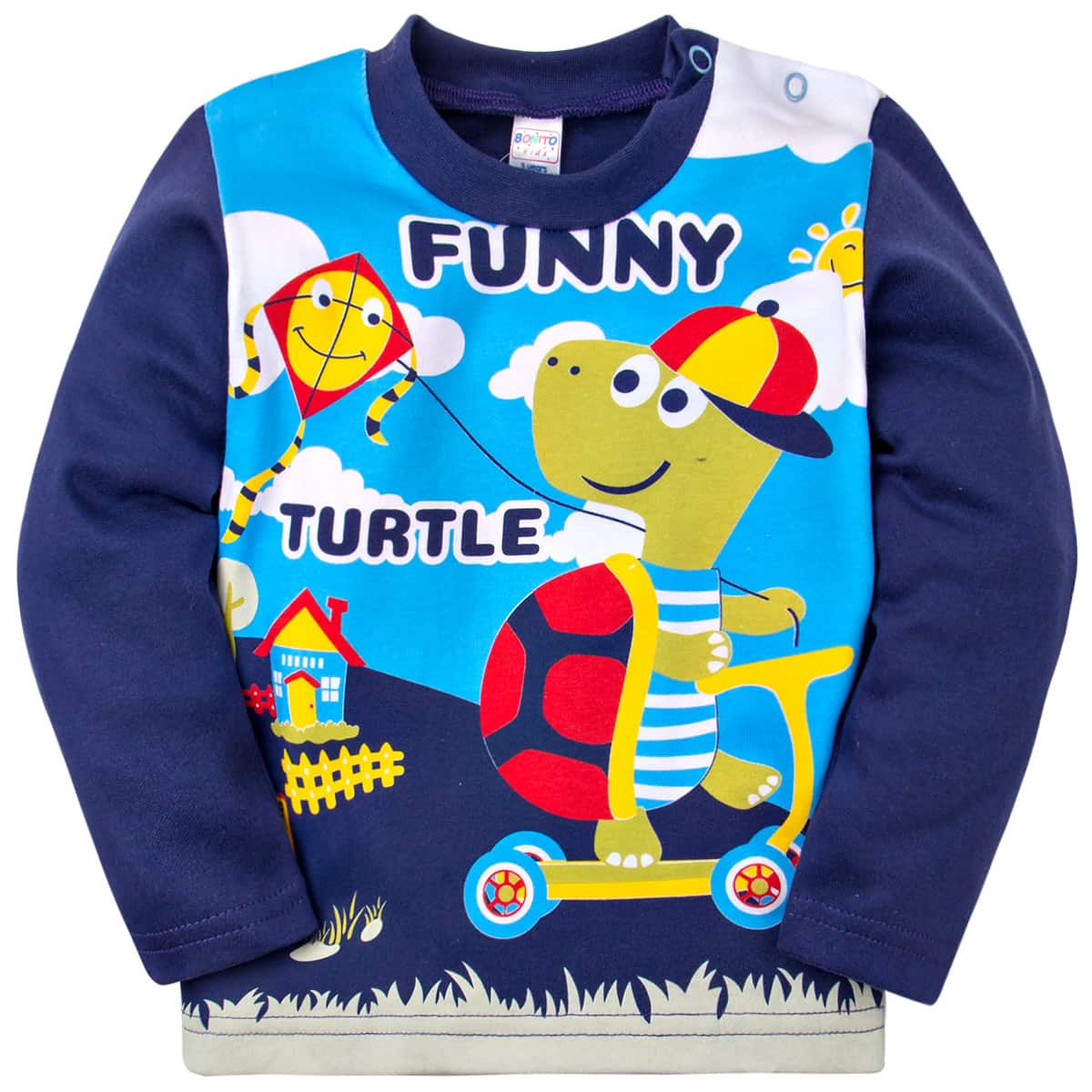 Лонгслив Bonito Kids Funny Turtle для мальчика