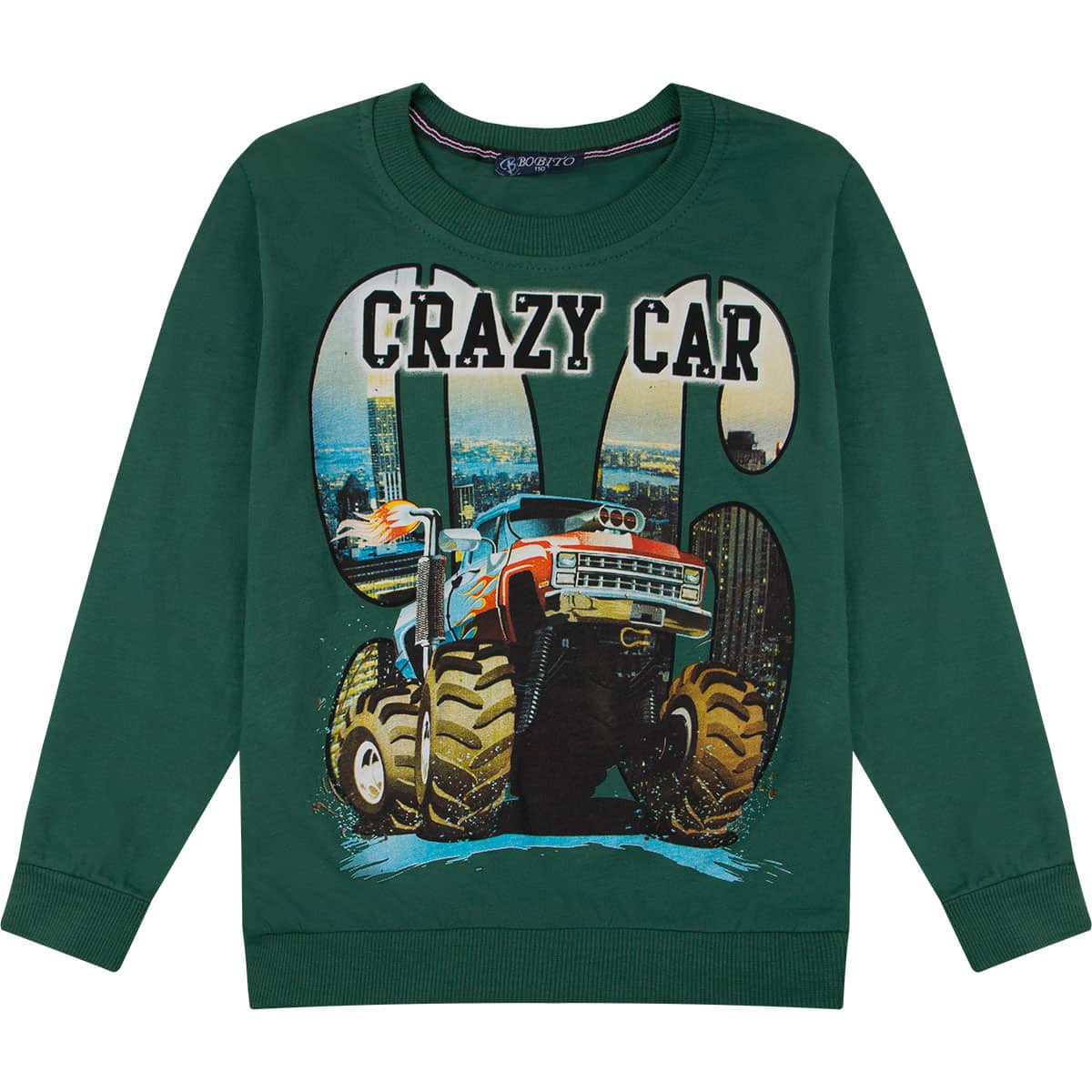 Свитшот Bobito Crazy Car для мальчика