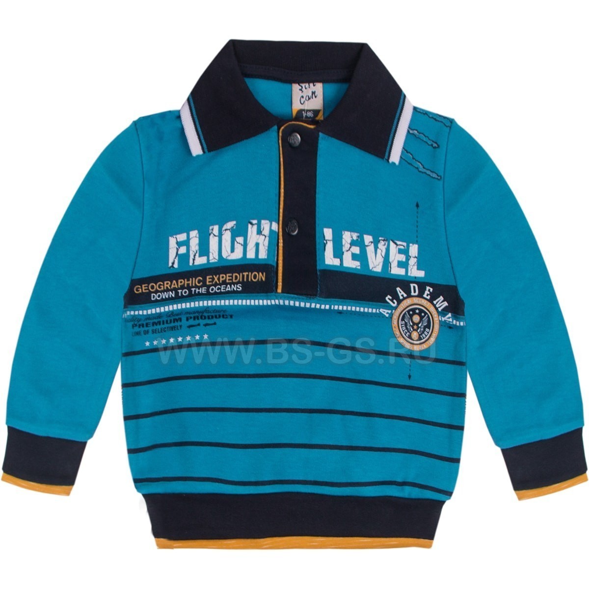 Батник Sirican Flight Level голубой с длинным рукавом для мальчика