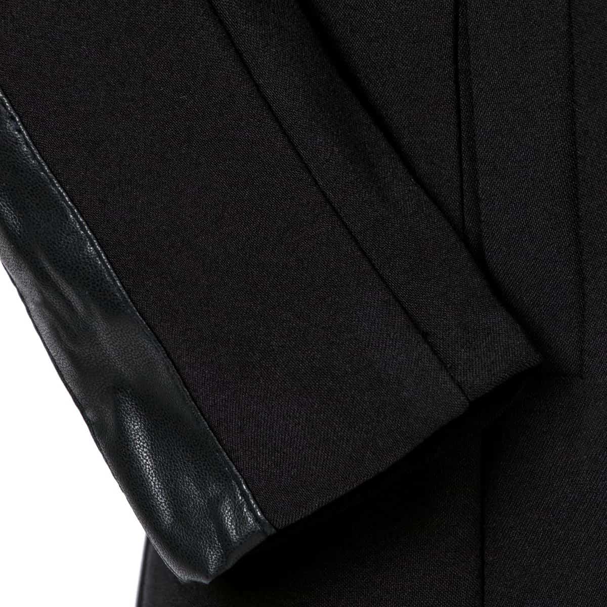 Пиджак Техноткань черного цвета длинный рукав для девочки