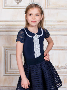 Блузка для девочки короткий рукав Соль&Перец