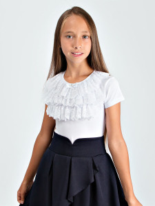 Блузка для девочки короткий рукав Соль&Перец