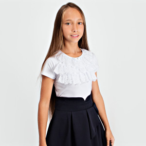 Блузка для девочки короткий рукав Соль&Перец