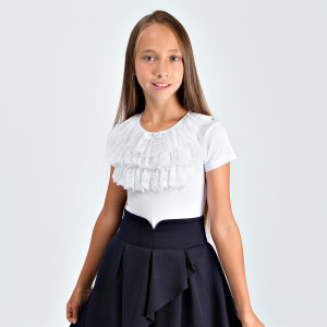 Блузка для девочки короткий рукав Соль&Перец