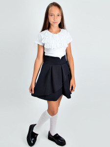 Блузка для девочки короткий рукав Соль&Перец