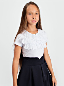 Блузка для девочки короткий рукав Соль&Перец