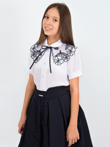 Блузка для девочки короткий рукав Соль&Перец