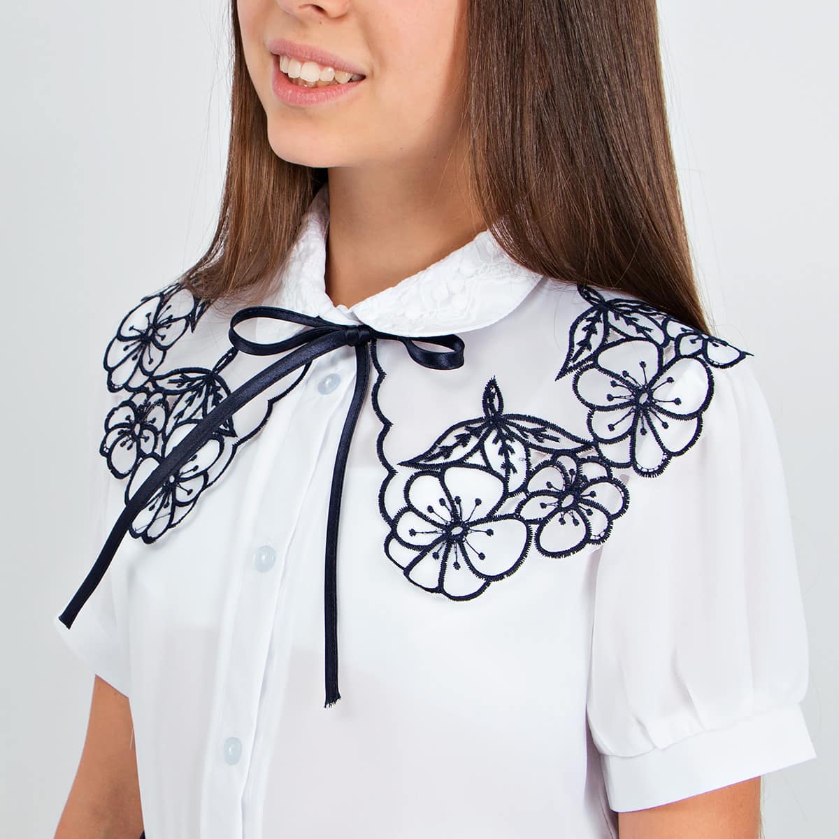 Блузка для девочки короткий рукав Соль&Перец