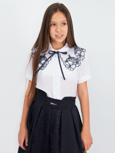 Блузка для девочки короткий рукав Соль&Перец