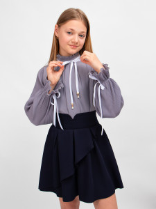 Блузка для девочки длинный рукав Соль&Перец