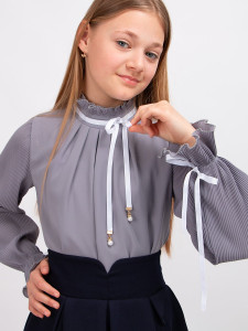 Блузка для девочки длинный рукав Соль&Перец