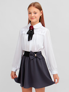 Блузка для девочки длинный рукав Соль&Перец