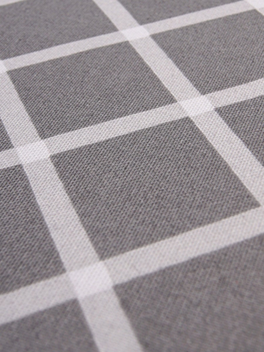 Скатерть рогожка Традиция Клетка Грей