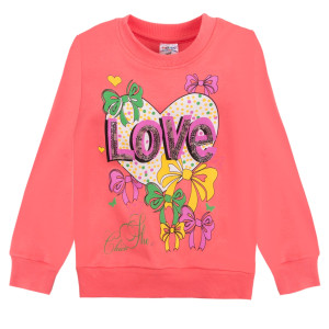 Свитшот Веселый Супер-Далматинец Hearts для девочки