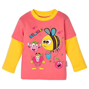 Лонгслив Kipir Bee персиковый для девочки