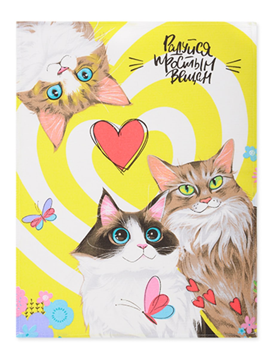 Полотенце вафельное Традиция Кис-кис