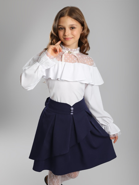 Блузка для девочки длинный рукав Соль&Перец