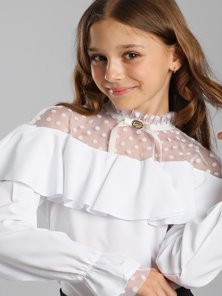 Блузка для девочки длинный рукав Соль&Перец