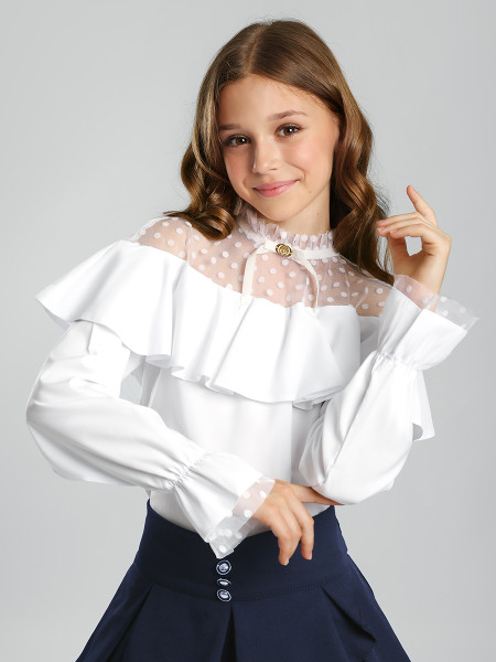 Блузка для девочки длинный рукав Соль&Перец