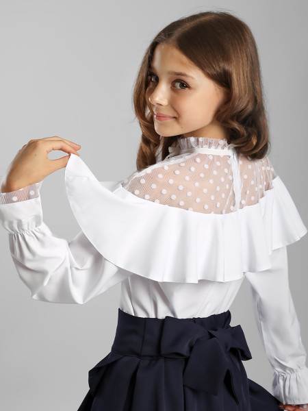 Блузка для девочки длинный рукав Соль&Перец