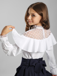 Блузка для девочки длинный рукав Соль&Перец