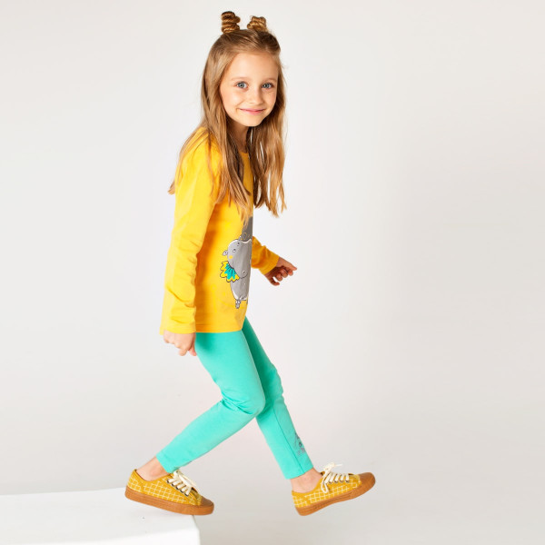 Лонгслив KOGANKIDS Бегемотики для девочки